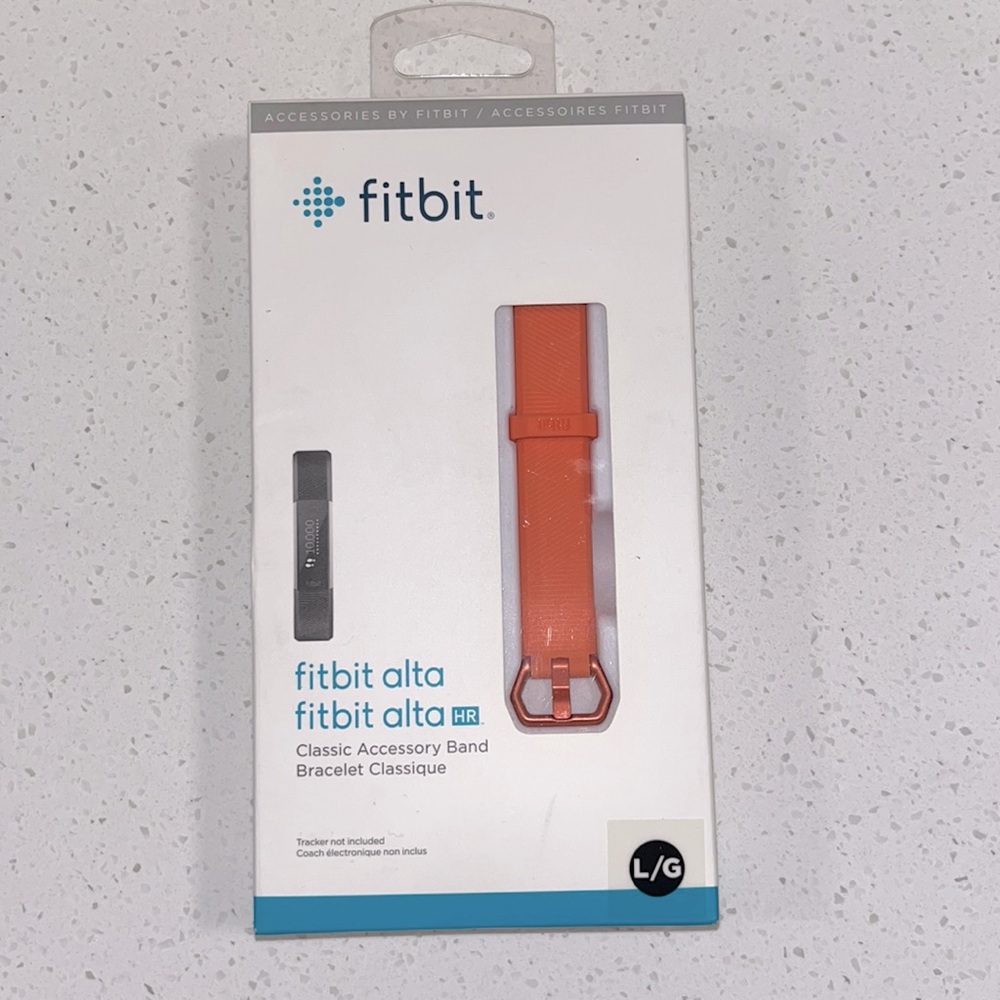 Fit it-Classic Wristband for Fitbit Alta / Alta HR Activity Trackers-Large-Coral